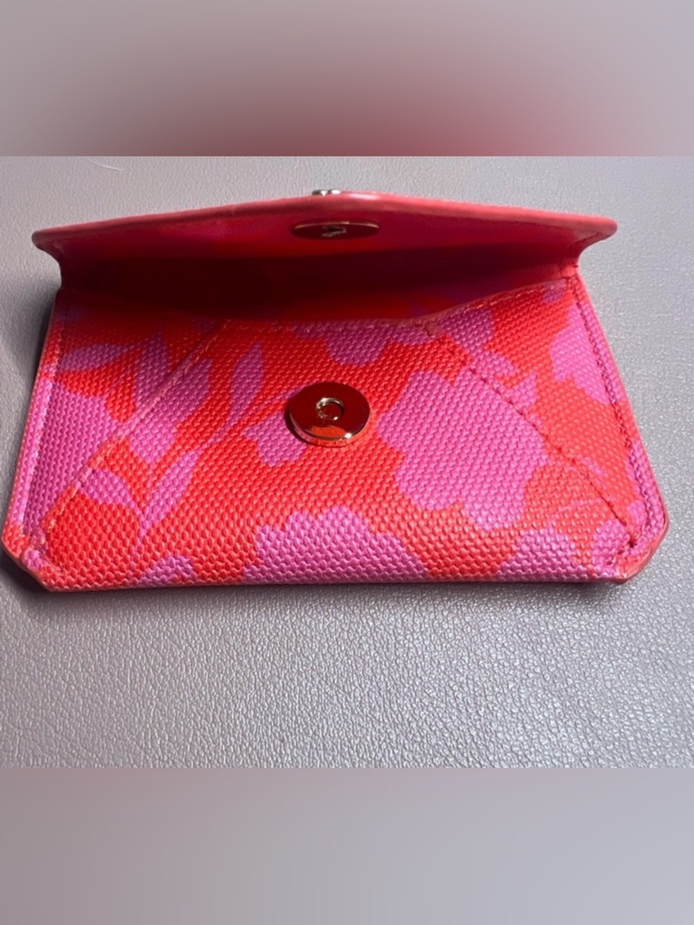 Kate Spade Pink and Coral Floral Envelope Wallet - Picture 2 of 5